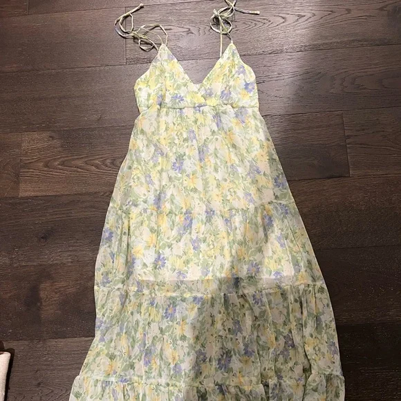 Abercrombie & Fitch floral maxi midi slip spring/summer dress - Picture 4 of 4